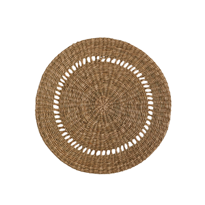 All-Season Seagrass Placemats <b>Round</b> Woven <b>Table</b> <b>Mats</b> Natural Straw Charger Plates for Year <b>Round</b> Dining Decor - Product Image 1