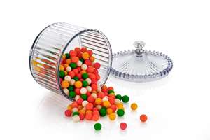 Boîte de rangement transparente en verre pour snacks avec poignées en cristal et 3 bocaux amovibles pour fruits secs, bonbons, noix, cadeaux de mariage ou de fête - Product Image 2