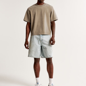 Camisetas de Hombre OEM de Algodón 100% de Alto Gramaje 310 GSM, Lisas, de Corte Regular, Oversize, Estilo Boxy, con Logotipo Personalizado, Gruesas y Lisas - Product Image 6