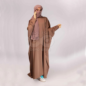 Abaya de luxe pour femmes avec broderie simple, robe longue musulmane à manches longues, kaftan de Dubaï, vêtements islamiques pour le Ramadan, les fêtes de l'Aïd - Product Image 4