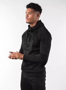 Sudadera con Capucha para Hombre, Corte Regular, Color Sólido, Manga Raglán, Secado Rápido, Tejido de Punto, Informal, Invierno, Logotipo Frontal, Transpirable, Ecológica - Product Image 5