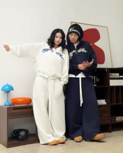 OEM ODM Pull-over à capuche zippé ample et long en 100% coton pour hommes et femmes, personnalisé, brodé, écologique, automne - Product Image 1