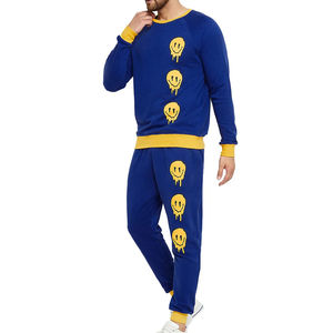 Vêtements de sport unisexes personnalisés OEM, coupe-vent pour homme avec pantalon de jogging, polyester et coton - Product Image 1