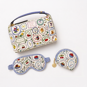 Whimsical Storybook Print Polyester Structured Train <b>Case</b> Cosmetic Bag with Leather Handle for Travel and Beauty Storage - Product Image 6