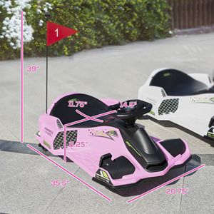 Buggy Elettrico 4x4 per Drifting, per Corse all'Aperto e Divertimento nei Parchi, Rosa con Avvio Lento, Musica e Luci - Product Image 3