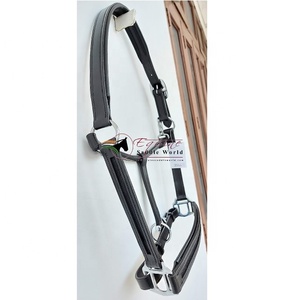 Collier de tête pour cheval en cuir de qualité supérieure fait main, avec ferrures argentées élégantes, pour la création de colliers de cheval DIY avec cristaux - Product Image 2