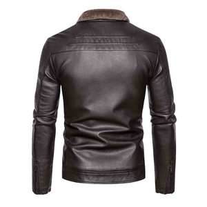 Best Quality <b>Mens</b> Leather <b>Fur</b> <b>Jacket</b> Modern Winter Fashion Premium Cowhide Leather ODM OEM Service Wholesale Manufacturing - Product Image 4