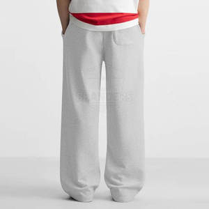 Vente en gros – Nouveau pantalon décontracté pour homme, coupe ample, brodé sur mesure avec logo, écologique, séchage rapide, imperméable, en laine et 100 % coton, style évasé superposé - Product Image 4
