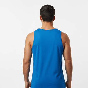 Men's Gym Tank <b>Tops</b> Breathable Eco-Friendly Anti-UV O-Neck Polyester/Cotton <b>Mesh</b> Quick Dry Solid Sporty Workout Fitness Singlet - Product Image 2