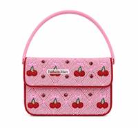 Sac à main de luxe Fashion Mart avec fermeture magnétique, orné de perles, doublure en coton, bandoulière chaîne pour femme, idéal comme cadeau de Noël ou de fêtes