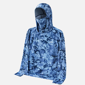 Sudadera de Pesca para Hombre al por Mayor, Manga Larga, 100% Poliéster, Secado Rápido, Protección UV UPF50+, con Orificio para el Pulgar - Product Image 5