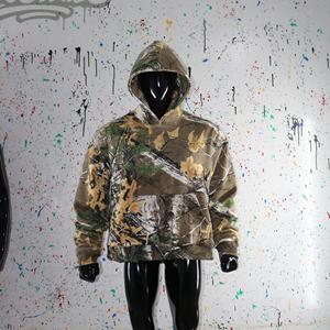 SAMI Hooded Half Zip Winter <b>Jacket</b> 100% Cotton Digital Printing Velour Fabric - Product Image 3