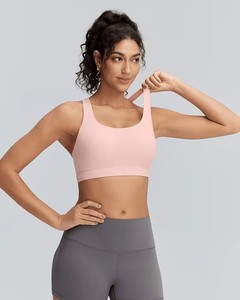 Female Arch Back <b>Open</b> Work Out <b>Bra</b> Breathable Keyhole Gym Tank Top Four Way Stretch Training Active Wear Custom Factory - Product Image 1