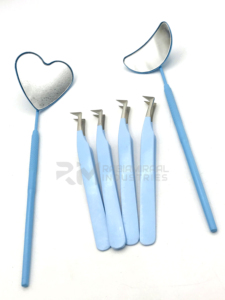 แหนบดัดขนตาปลายแหลม สแตนเลสอย่างดี สีฟ้าเคลือบผง  รับทำโลโก้ตามสั่ง - Product Image 2