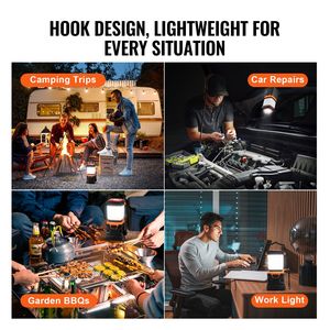 1000LM <b>LED</b> Camping <b>Lantern</b> All-in-One 360 Degree Illumination 4 Lighting Modes <b>Rechargeable</b> USB Outdoor Flashlight Battery Power - Product Image 6