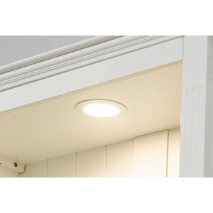 78.75 ''grand blanc rétro-Style salon armoires 5 couleurs réglable LED plafonnier étagères en verre trempé pour bureau à domicile - Product Image 5