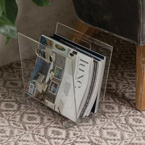 Porta revistas de acrílico, soporte transparente para revistas, expositor de periódicos moderno, organizador de revistas de acrílico, soporte para libros. - Product Image 4
