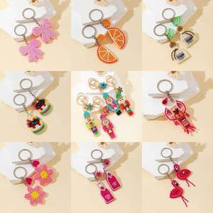 Perles de verre artisanales rouges dorées, thème amour, couleur personnalisable, bijoux porte-clés - Souvenir DIY pour Noël et le Nouvel An chinois - Product Image 2