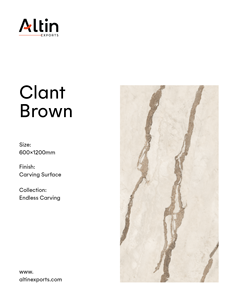 Azulejos de porcelana esmaltada de aspecto estético de 600x1200 mm, color marrón Clant, acabado con efecto de tallado sin fin, grado A+, azulejos de 60x120 cm para pared y suelo - Product Image 2