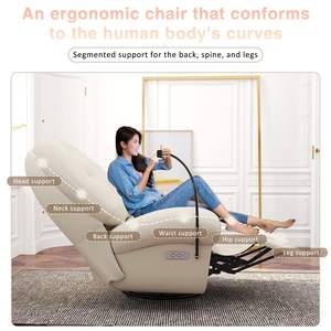 เก้าอี้ปรับเอนแบบหมุนขนาดใหญ่ PPL Power พร้อมพอร์ต USB Type-C และที่วางโทรศัพท์ โซฟาเดี่ยว ควบคุมด้วยปุ่ม - Product Image 4