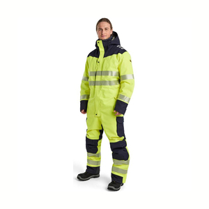 Combinaison de travail haute visibilité pour hommes, polyester, uniforme de sécurité réfléchissant pour usage industriel - Product Image 4