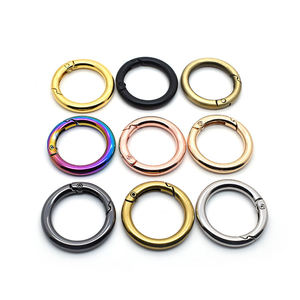 อุปกรณ์ฮาร์ดแวร์กระเป๋าเดินทาง OEM 2026 ตะขอเกี่ยวสีโรสโกลด์ ห่วงเปิดแบบสปริง ห่วงโอริง ห่วงร้อยสายรัดเสื้อผ้า - Product Image 2