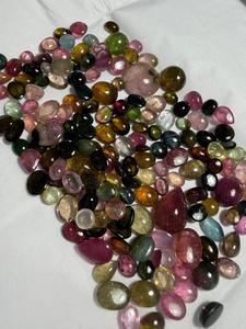Pierres précieuses en tourmaline naturelle, forme poire et autres formes, tailles calibrées 3x4mm-10x12mm, polies, pleochroïques, pour la fabrication de bijoux - Product Image 4