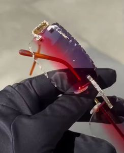 Gafas de Sol de Lujo con Montura sin Aro en Forma de Diamante para Hombre y Mujer, Montura con Circonitas Cúbicas, Estilo Hip Hop - Product Image 1