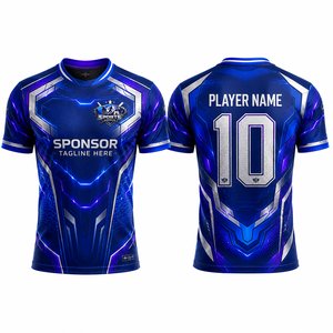 เสื้อฟุตบอลผ้าโพลีเอสเตอร์อิลาสเทนผสมควบคุมการไหลเวียนของเหงื่อน้ำหนักเบาสินค้าออกใหม่ - Product Image 1