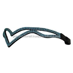 Cristales personalizados Perlas Diamantes de imitación Cuero decorativo Caballo Brow Band en todos los tamaños personalizados Formas y colores - Product Image 1