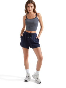 Women's 2-Piece Animal Print Sleeveless Robe & Shorts Set Breathable Luxury Autumn Casual Wear with 2 Pockets - Product Image 6