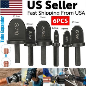 6x ชุดดอกสว่านเจาะชิ้นส่วนระบบ HVAC สำหรับเครื่องปรับอากาศท่อขยายท่อทองแดง - Product Image 1