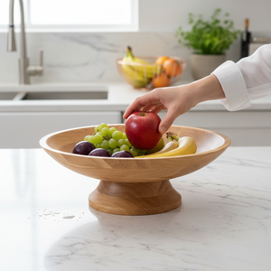 Frutero de madera disponible en todos los tipos de madera. Se utilizan para exhibir productos frescos, guardar refrigerios o como un elemento decorativo. - Product Image 4