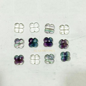 Cristal Natural y Fluorita Tallados a Mano, Piedras Preciosas Sueltas al por Mayor, Proveedor de Piedras Preciosas para Joyería de la India - Product Image 1