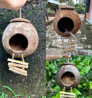 Nichoir pour oiseaux en noix de coco naturelle / Bols en coquille de noix de coco, nid pour oiseaux fabriqué par Green Future Vietnam