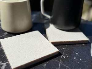 Premium Pearl Cream <b>Marble</b> Coaster Set Natural Stone Finish Elegant Home Decor <b>Coffee</b> <b>Table</b> Protection Tea <b>Coffee</b> and Drink Use - Product Image 4