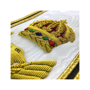 Superior Quality Ethnic Silk RCC <b>Red</b> Cross of Constantine Sash Satin <b>Ribbon</b> with Hand Embroidery - Product Image 5