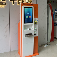 Kiosque ATM en libre-service pour crypto-monnaies avec écran tactile de 21,5 pouces, SDK, fonctions d'achat/vente/retrait d'espèces, KYC et reconnaissance faciale