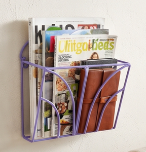 Elegant Metal <b>Wire</b> <b>Storage</b> <b>Basket</b> Purple Color Rectangle Hanging Multi-Purpose Neatening Organizer Stylish Home Accent - Product Image 5