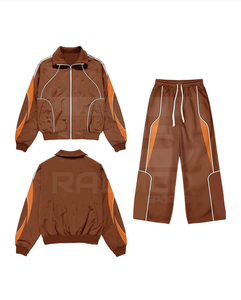 Chaqueta y Pantalón con Bloques de Color, Cierre Completo, Secado Rápido, Corte Holgado, Ropa de Otoño para Adultos, 100% Nailon, Cortavientos, Traje Deportivo - Product Image 3
