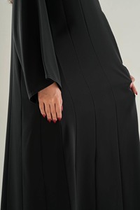 Abaya Clásica para Mujer Musulmana, con Rayas, de Excelente Calidad, Corte Fluido y Cómodo - Product Image 6