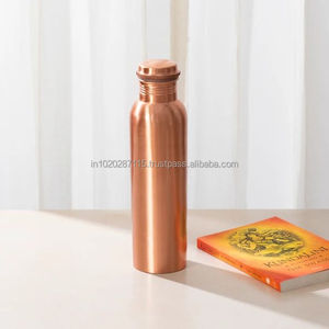 ขวดน้ำทองแดงทำด้วยมือที่มีการออกแบบลายดอกไม้เคลือบหลายสีและความงามเหนือกาลเวลาสำหรับใช้ในบ้านและให้ความชุ่มชื้นอย่างมีสติ - Product Image 6