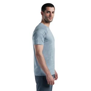 Camiseta Alpha Crew para Hombre, Corte Regular, Color Gris Claro, Algodón Premium, Transpirable, Suave, para Gimnasio, Fitness, Entrenamiento, Uso Casual, Deportivo, OEM, ODM - Product Image 4