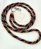 Collier bohème coloré à perles, porte-clés élégant et cordon pour badge d'identification pour femmes à prix avantageux