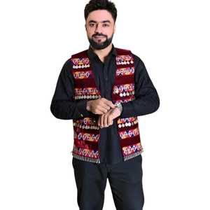 Elegante Chaleco Afgano para Hombre, Chalecos y Chaquetas Étnicas de Lujo, Proveedor OEM ODM de Primera Calidad - Product Image 1