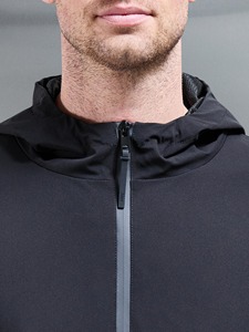 Veste coupe-vent à capuche pour homme, couleur unie, fermeture éclair, matière polyester, vêtements décontractés d'automne - Product Image 6
