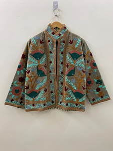 <b>Women</b>’s <b>Ethnic</b> Boho Velvet Winter Jacket Handmade Suzani Embroidery Floral Festival <b>Coat</b> Elegant Traditional Short Outerwear - Product Image 2