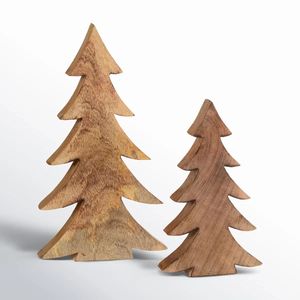 Handmade Luxury Wooden <b>Christmas</b> <b>Tree</b> Decorations Traditional Rustic Holiday Tabletop Ornament Natural Wood Factory - Product Image 2
