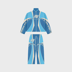 Conjunto Deportivo Retro Varsity OEM, Chaqueta de Entrenamiento con Bloques de Color y Pantalones Casuales de Pierna Recta - Product Image 2