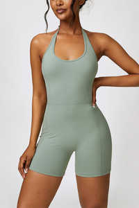 Custom Wholesale <b>Women</b> Gym Wear One Piece Bodysuit Short Shaping Slimming <b>Tight</b> Fitness Sexy Bodysuit - Product Image 3